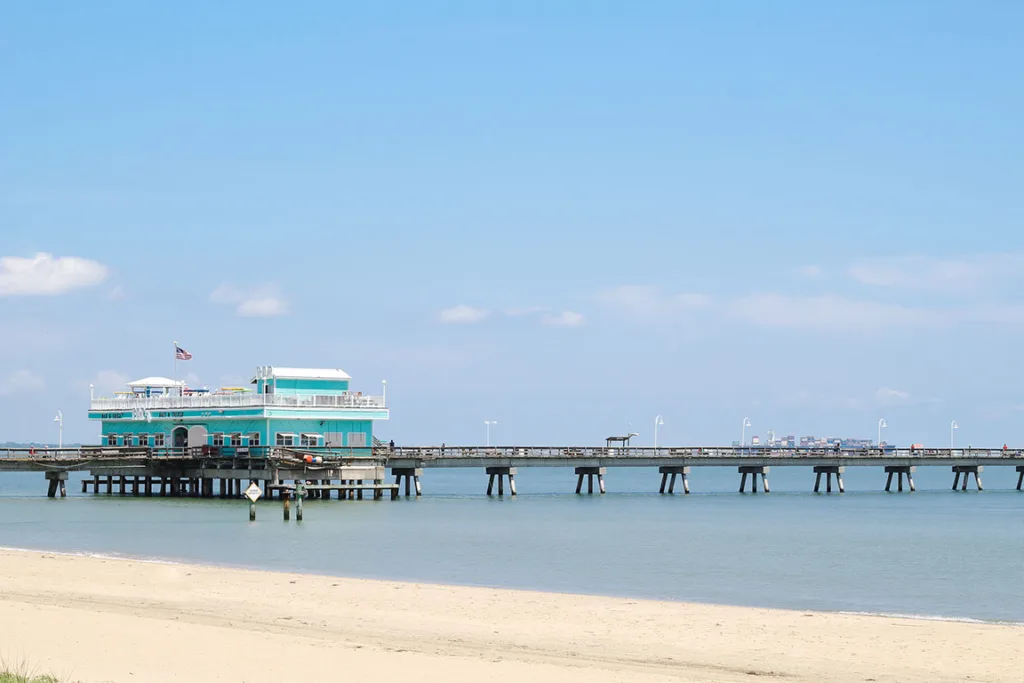 The Ocean View Pier in Norfolk, VA