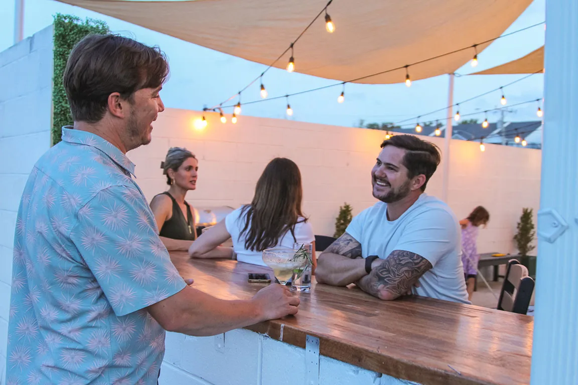 Our patio area has it all. With a grill, picnic tables, shuffleboard court, and a bar, you and your guests can enjoy the ultimate beachside experience.